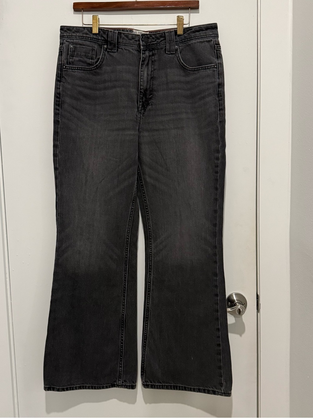 We The Free Ava High Rise Bootcut Jeans Washed Black Size 31